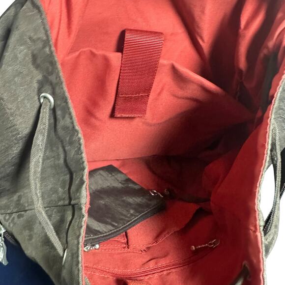 Baggallini Brown Leopard Nylon Backpack Travel Tote Bag - Picture 7 of 9